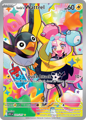Iono’s Wattrel – Illustration Rare – 231/217 – Ascended Heroes
