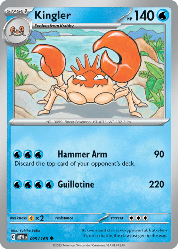 Kingler – Uncommon – 099/165 – S&V 151