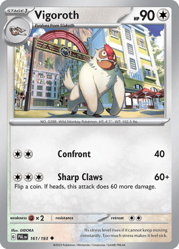 Vigoroth – Uncommon – 161/193 – Paldea Evolved