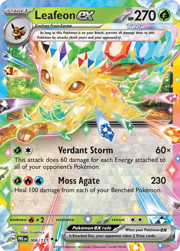 Leafeon ex – Double Rare – 006/131 – Prismatic Evolutions