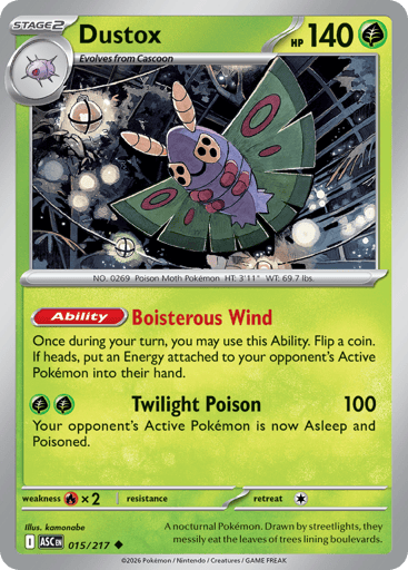 Dustox – Uncommon Reverse Holo – 015/217 – Ascended Heroes