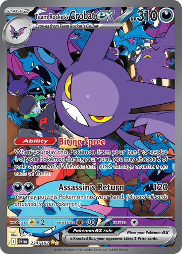 Team Rocket’s Crobat ex – Special Illustration Rare – 234/182 – Destined Rivals