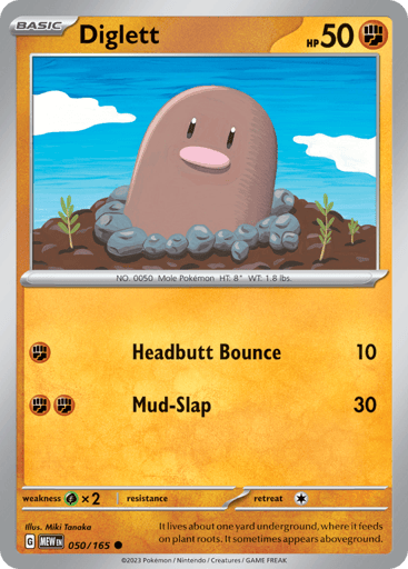 Diglett – Common – 050/165 – S&V 151