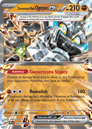 Cornerstone Mask Ogerpon ex – Double Rare – 058/131 – Prismatic Evolutions