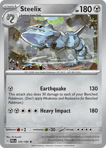 Steelix – Rare Reverse Holo – 125/182 – Paradox Rift