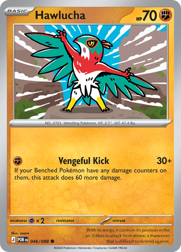 Hawlucha – Common Reverse Holo – 046/088 – Perfect Order