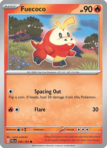 Fuecoco – Common Reverse Holo – 035/193 – Paldea Evolved