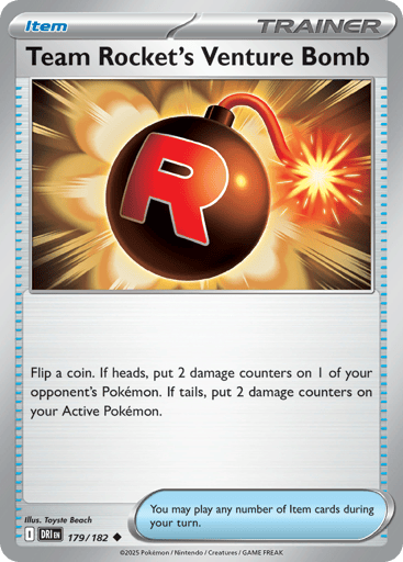 Team Rocket’s Venture Bomb – Uncommon Reverse Holo – 179/182 – Destined Rivals