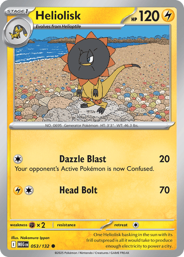 Heliolisk – Common Reverse Holo – 053/132 – Mega Evolution