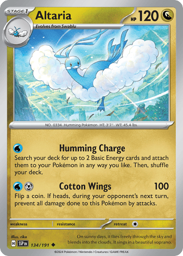 Altaria – Uncommon Reverse Holo – 134/191 – Surging Sparks