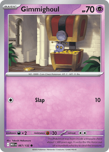 Gimmighoul – Common Reverse Holo – 067/132 – Mega Evolution