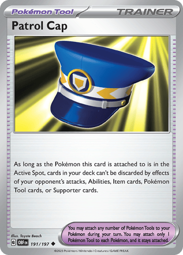 Patrol Cap – Uncommon Reverse Holo – 191/197 – Obsidian Flames