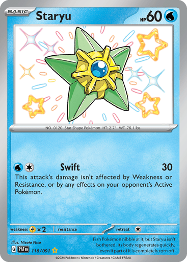 Staryu – Shiny Rare – 118/091 – Paldean Fates