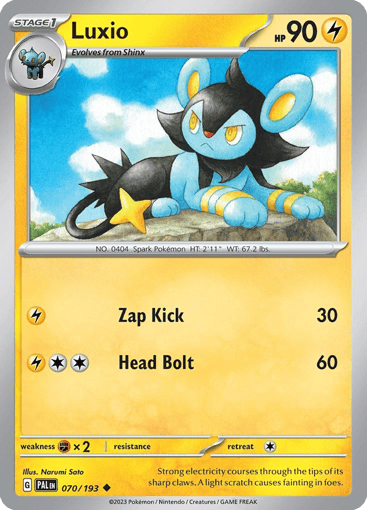 Luxio – Uncommon Reverse Holo – 070/193 – Paldea Evolved