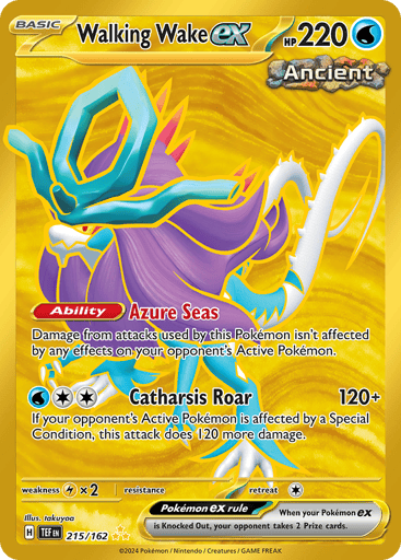 Walking Wake ex – Hyper Rare – 215/162 – Temporal Forces