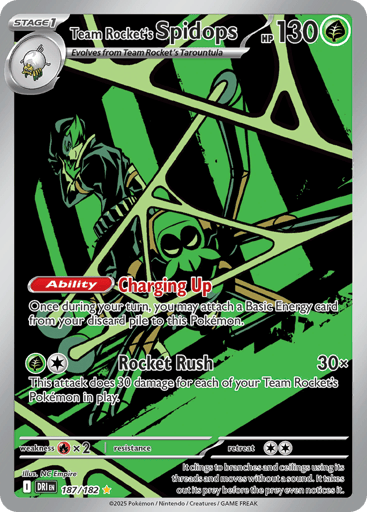 Team Rocket’s Spidops – Illustration Rare – 187/182 – Destined Rivals