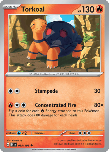 Torkoal – Uncommon – 035/198 – Scarlet & Violet