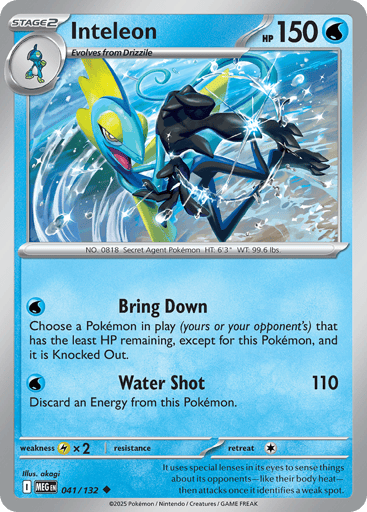 Inteleon – Uncommon Reverse Holo – 041/132 – Mega Evolution
