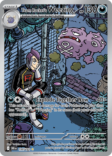 Team Rocket’s Weezing – Illustration Rare – 199/182 – Destined Rivals