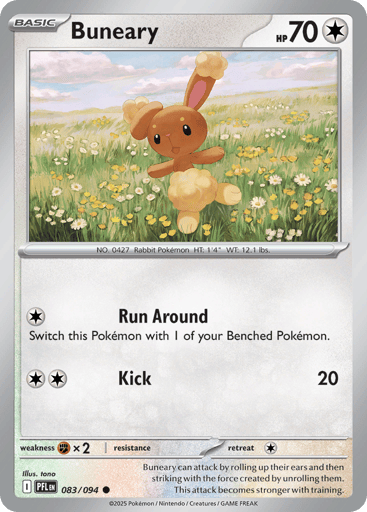 Buneary – Common Reverse Holo – 083/094 – Phantasmal Flames