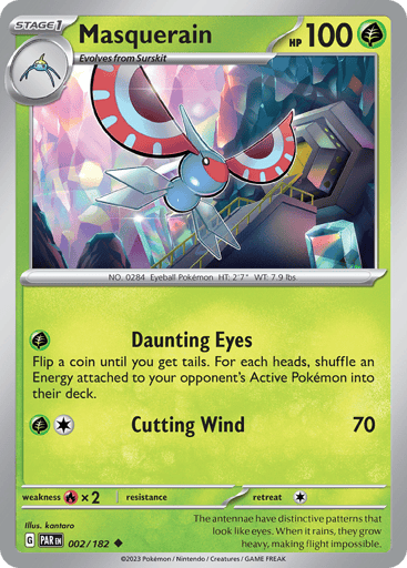 Masquerain – Uncommon Reverse Holo – 002/182 – Paradox Rift