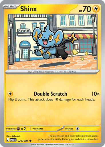 Shinx – Common Reverse Holo – 026/088 – Perfect Order