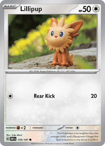 Lillipup – Common Reverse Holo – 170/197 – Obsidian Flames