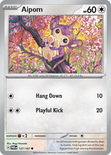 Aipom – Common – 137/167 – Twilight Masquerade