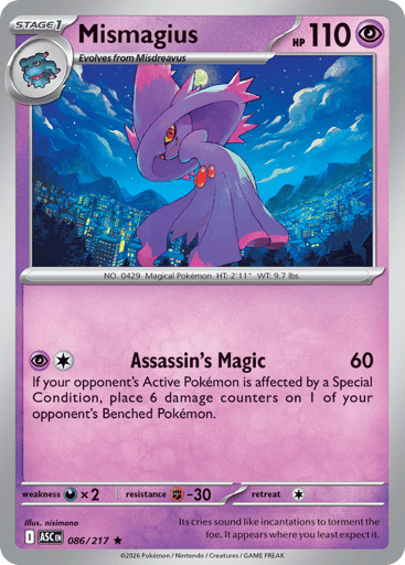 Mismagius – Rare Holo – 086/217 – Ascended Heroes