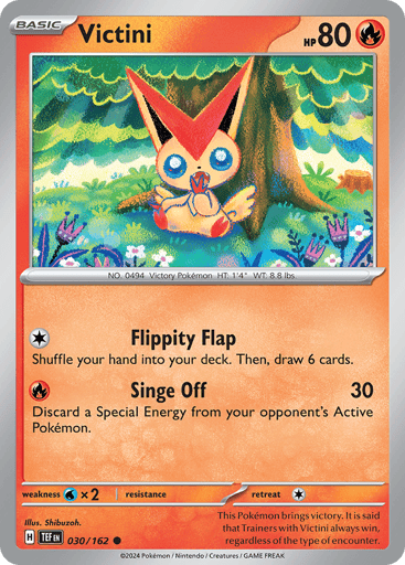 Victini – Common Reverse Holo – 030/162 – Temporal Forces