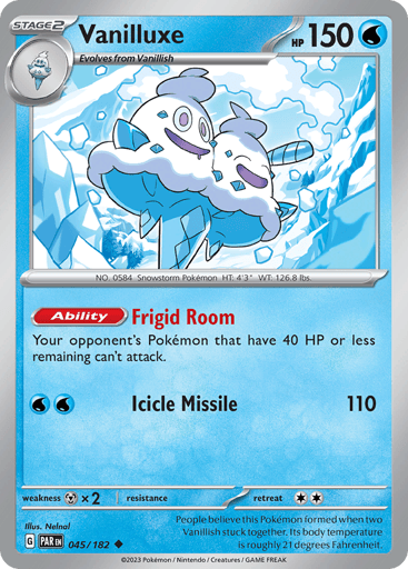 Vanilluxe – Uncommon Reverse Holo – 045/182 – Paradox Rift