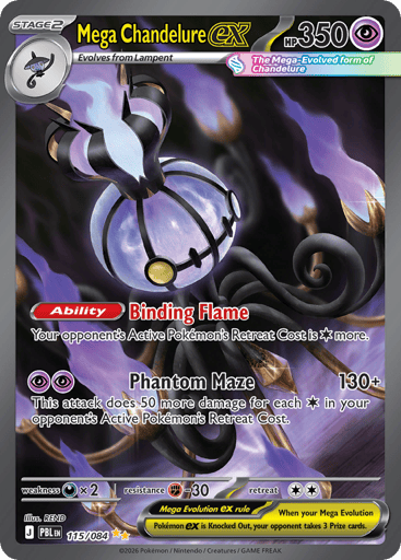 Mega Chandelure ex – Special Illustration Rare – 115/084 – Pitch Black