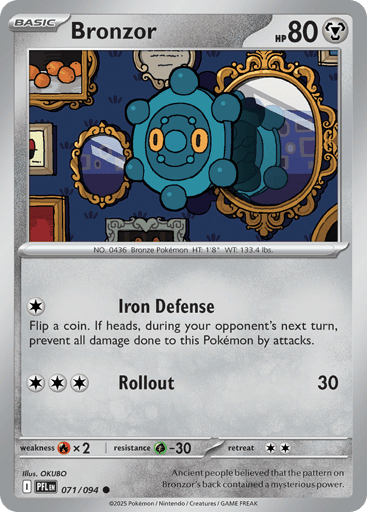 Bronzor – Common Reverse Holo – 071/094 – Phantasmal Flames