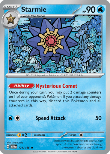 Starmie – Rare – 121/165 – S&V 151