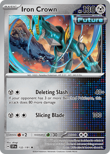 Iron Crown – Rare Reverse Holo – 132/191 – Surging Sparks