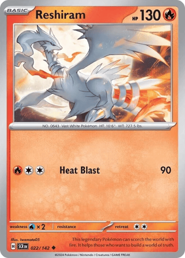 Reshiram – Uncommon – 022/142 – Stellar Crown