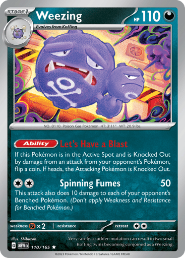 Weezing – Rare – 110/165 – S&V 151