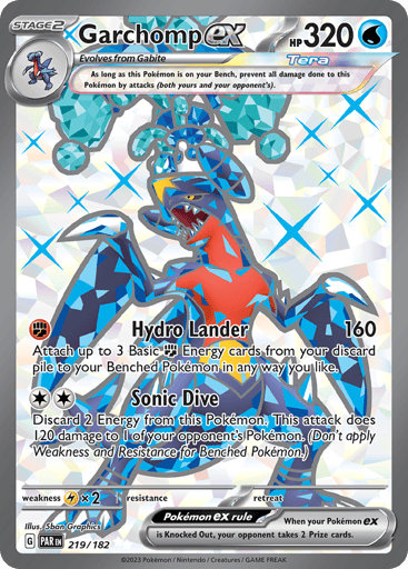 Garchomp ex – Ultra Rare – 219/182 – Paradox Rift