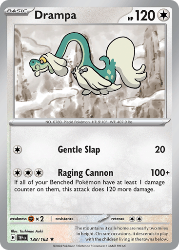 Drampa – Rare Holo – 138/162 – Temporal Forces