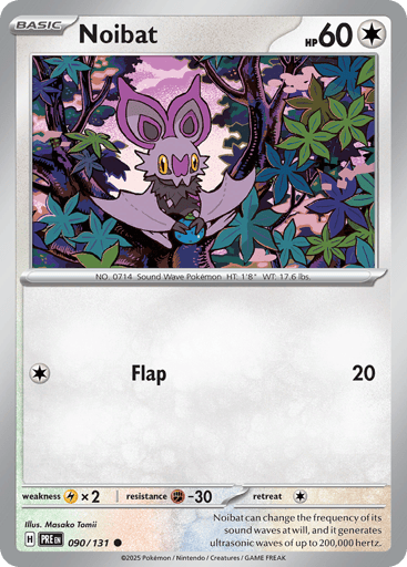 Noibat – Common Reverse Holo – 090/131 – Prismatic Evolutions