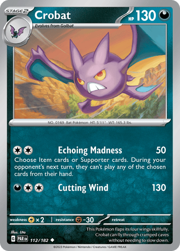 Crobat – Uncommon – 112/182 – Paradox Rift