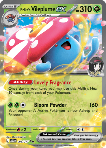 Erika’s Vileplume ex – Double Rare – 003/217 – Ascended Heroes