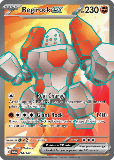 Regirock ex – Ultra Rare – 214/182 – Destined Rivals
