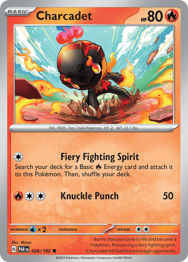 Charcadet – Common Reverse Holo – 026/182 – Paradox Rift