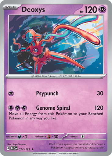 Deoxys – Rare Reverse Holo – 074/182 – Paradox Rift