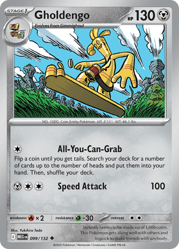 Gholdengo – Uncommon Reverse Holo – 099/132 – Mega Evolution