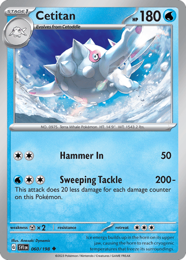 Cetitan – Uncommon Reverse Holo – 060/198 – Scarlet & Violet