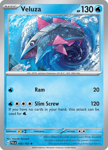 Veluza – Rare Reverse Holo – 056/193 – Paldea Evolved