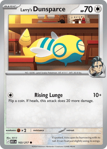 Larry’s Dunsparce – Common Reverse Holo – 163/217 – Ascended Heroes
