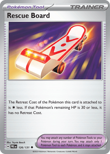Rescue Board – Uncommon Reverse Holo – 126/131 – Prismatic Evolutions